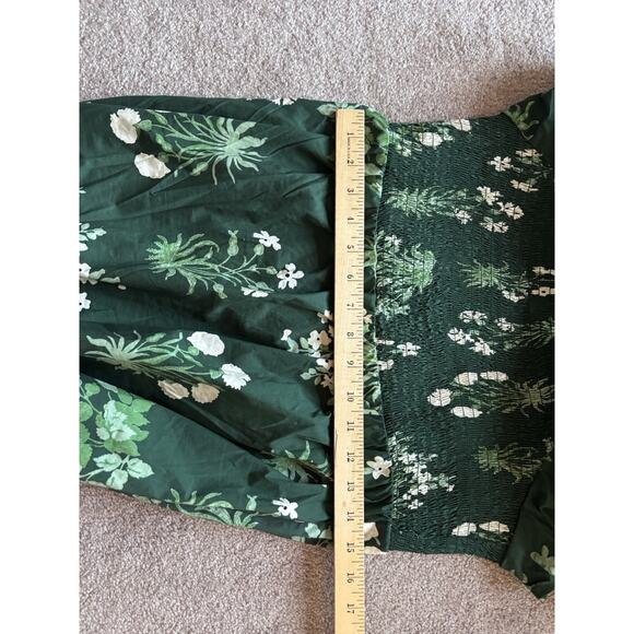 Tuckernuck Viridian Stamped Bouquets Gabrielle Dress L – Floral Maxi Boho - Picture 6 of 11